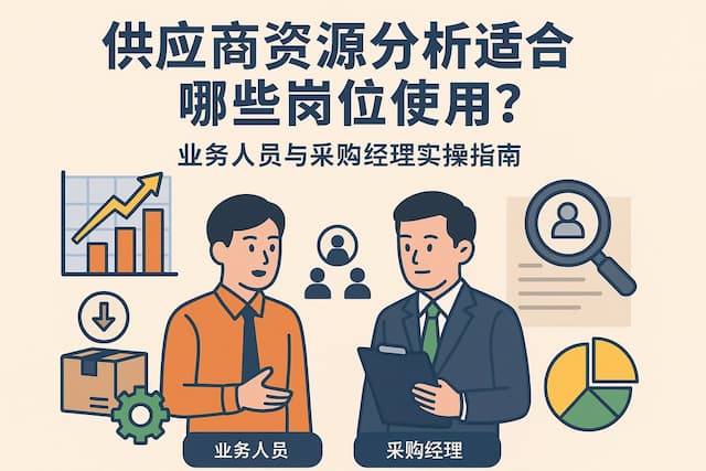 供应商资源分析适合哪些岗位使用？业务人员与采购经理实操指南