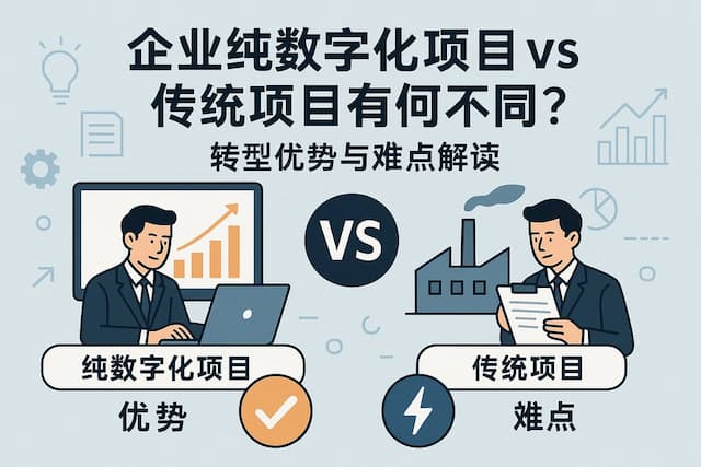 企业纯数字化项目vs传统项目有何不同？转型优势与难点解读