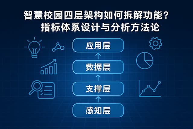 智慧校园四层架构如何拆解功能？指标体系设计与分析方法论