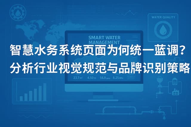 智慧水务系统页面为何统一蓝调？分析行业视觉规范与品牌识别策略