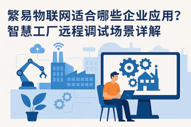 繁易物联网适合哪些企业应用？智慧工厂远程调试场景详解