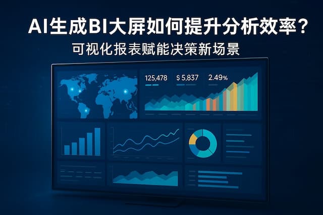 ai生成bi大屏如何提升分析效率？可视化报表赋能决策新场景