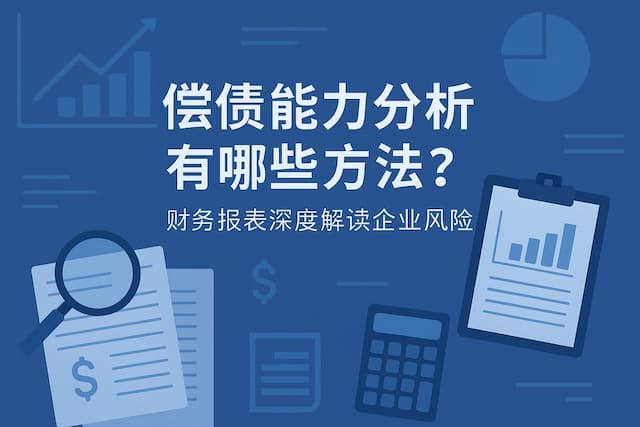 偿债能力分析有哪些方法？财务报表深度解读企业风险