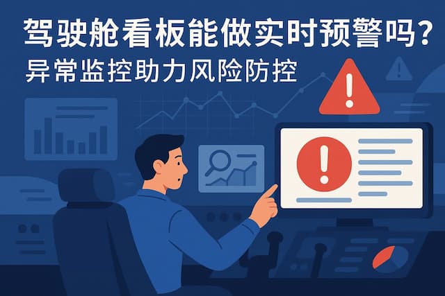 驾驶舱看板能做实时预警吗？异常监控助力风险防控