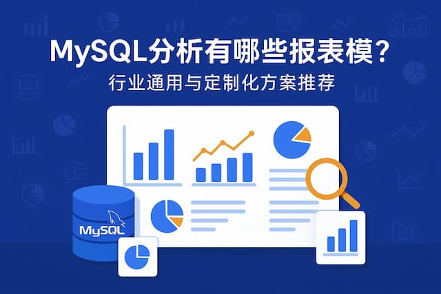 mysql分析有哪些报表模板？行业通用与定制化方案推荐