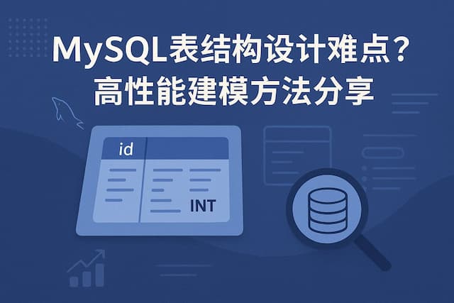mysql表结构设计难点？高性能建模方法分享