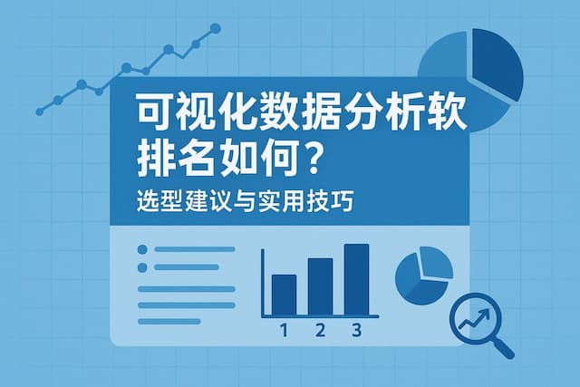 可视化数据分析软件排名如何？选型建议与实用技巧