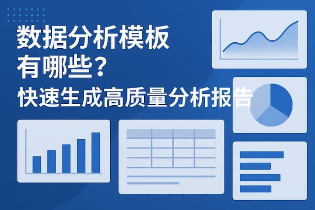 数据分析模板有哪些？快速生成高质量分析报告
