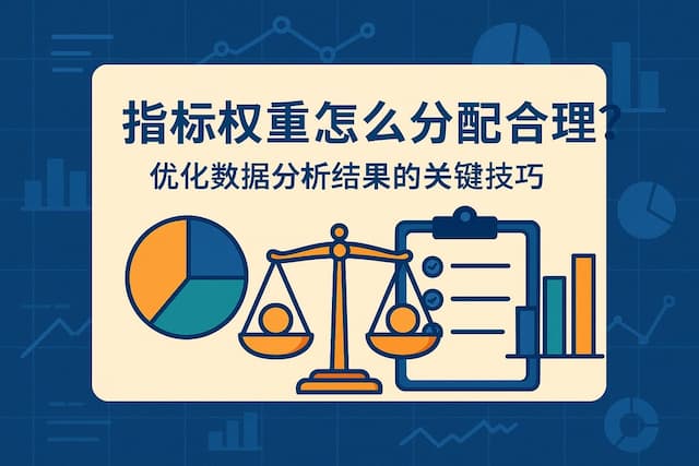指标权重怎么分配合理？优化数据分析结果的关键技巧