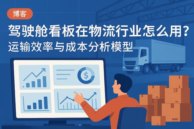 驾驶舱看板在物流行业怎么用？运输效率与成本分析模型