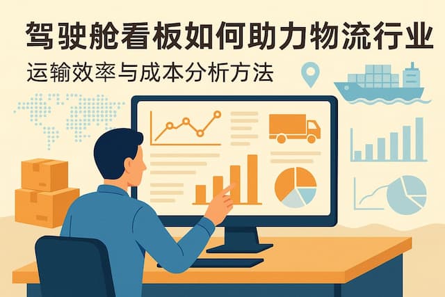 驾驶舱看板如何助力物流行业？运输效率与成本分析方法