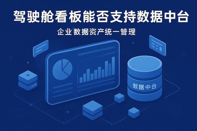 驾驶舱看板能否支持数据中台？企业数据资产统一管理
