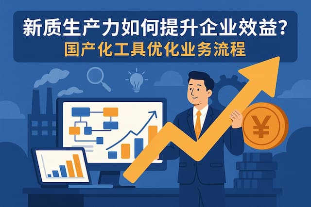 新质生产力如何提升企业效益？国产化工具优化业务流程