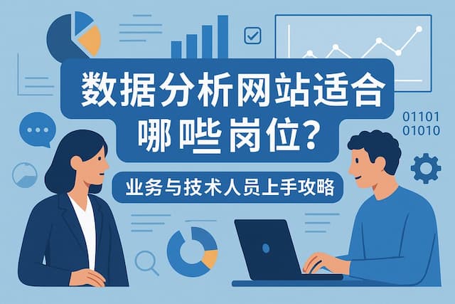 数据分析网站适合哪些岗位？业务与技术人员上手攻略