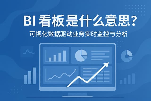 BI看板是什么意思？可视化数据驱动业务实时监控与分析"