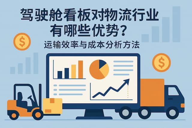 驾驶舱看板对物流行业有哪些优势？运输效率与成本分析方法