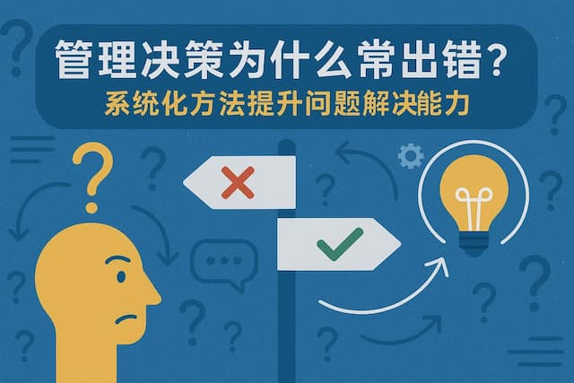 管理决策为什么常出错？系统化方法提升问题解决能力
