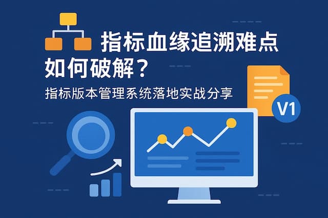 指标血缘追溯难点如何破解？指标版本管理系统落地实战分享