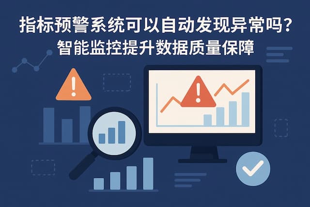 指标预警系统可以自动发现异常吗？智能监控提升数据质量保障