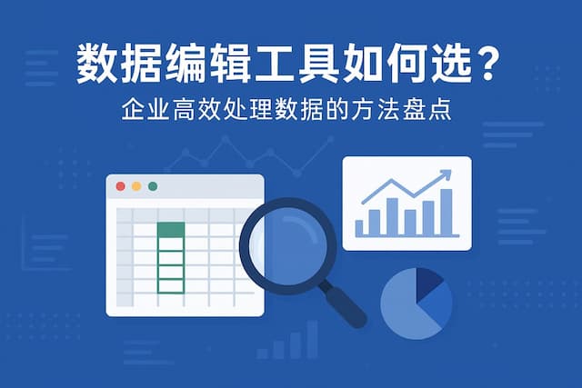数据编辑工具如何选？企业高效处理数据的方法盘点