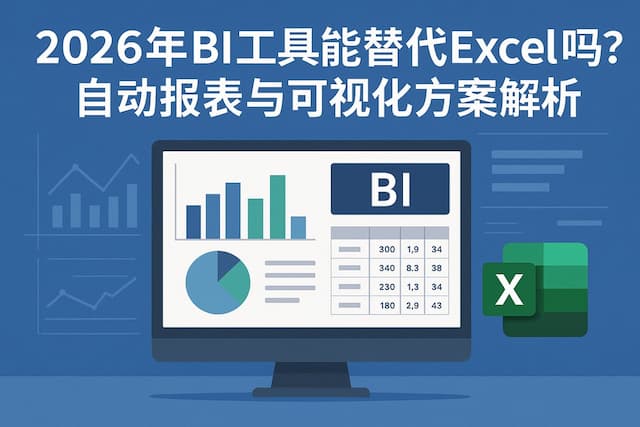 2026年BI工具能替代Excel吗？自动报表与可视化方案解析