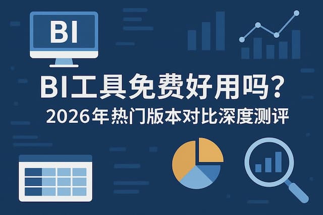 BI工具免费好用吗？2026年热门版本对比深度测评