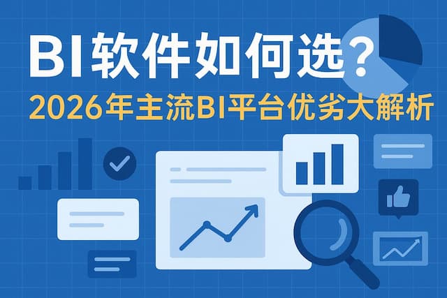 BI软件如何选？2026年主流BI平台优劣大解析