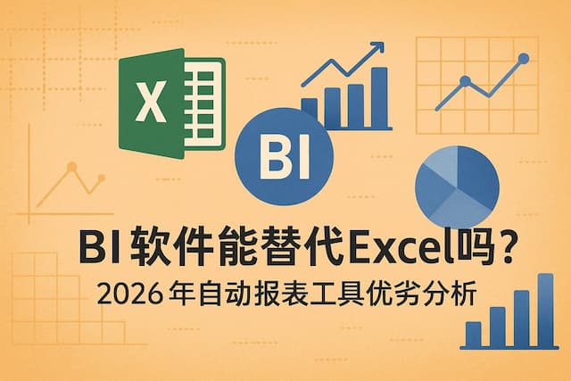 BI软件能替代Excel吗？2026年自动报表工具优劣分析