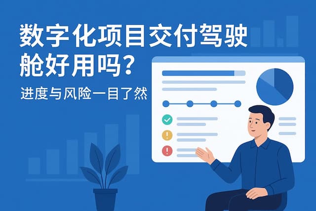 数字化项目交付驾驶舱好用吗？进度与风险一目了然。