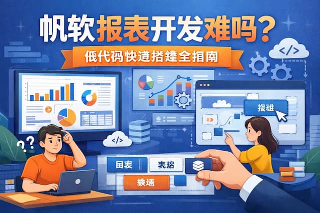 帆软软件报表开发难吗？低代码快速搭建全指南