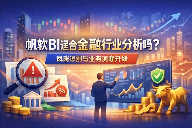 帆软BI适合金融行业分析吗？风险识别与业务洞察升级