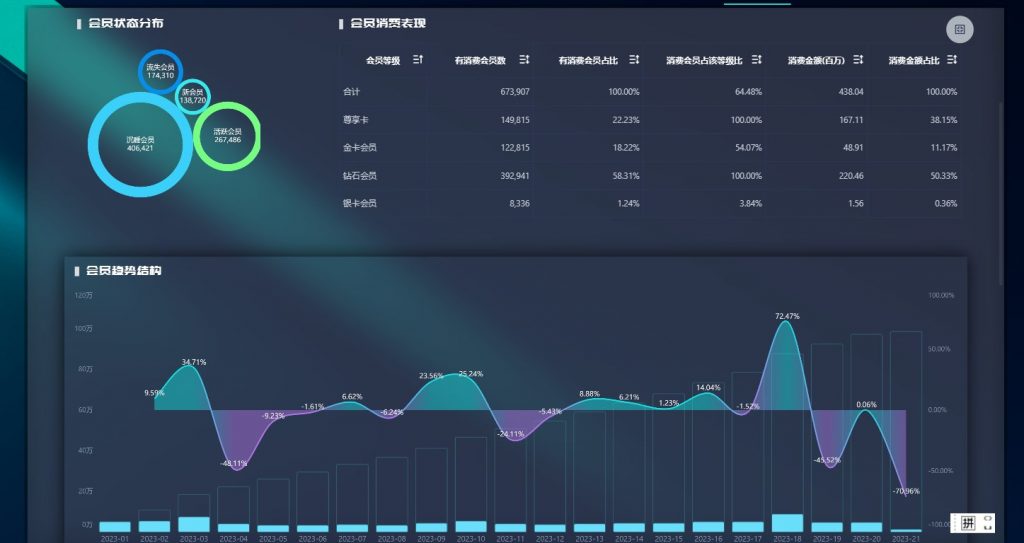 会员总览分析图