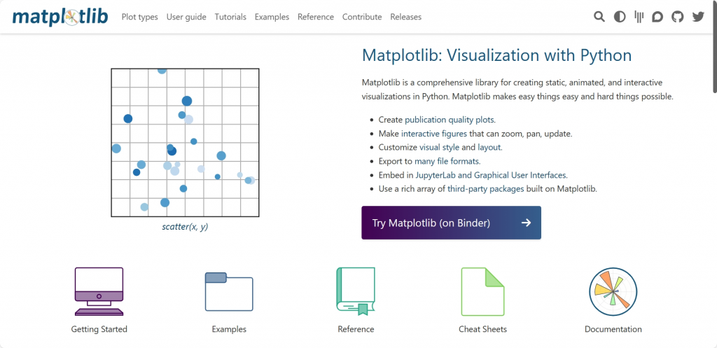 Matplotlib 官网首页